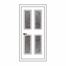 Двері міжкімнатні Корунд К-03: білі, скло дельта