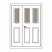 Двері міжкімнатні Корунд К-04+К-02: білі, скло тоноване