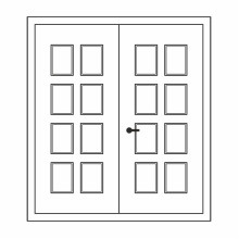 Двері міжкімнатні Кремінь КР-01+КР-01: білі, глухі