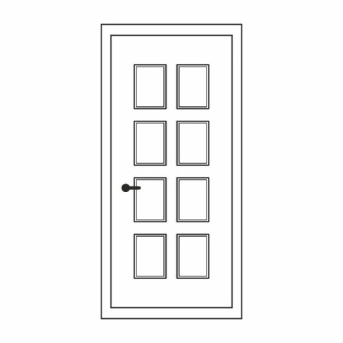 Двері міжкімнатні Кремінь КР-01: білі, глухі