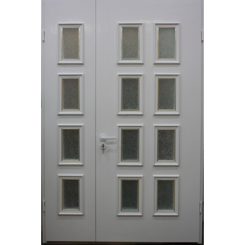 Двері міжкімнатні Кремінь КР-02+КР-02: білі, скло дельта
