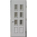 Двері міжкімнатні Кремінь КР-02+КР-02: білі, скло граніт