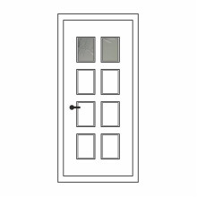Двері міжкімнатні Кремінь КР-02: білі, скло далі