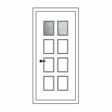 Двері міжкімнатні Кремінь КР-02: білі, скло граніт