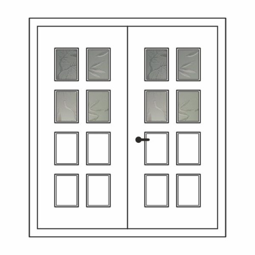Двері міжкімнатні Кремінь КР-03+КР-03: білі, скло далі