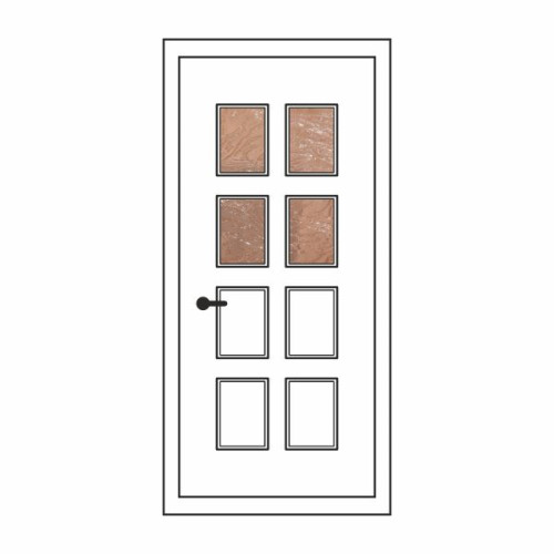 Двері міжкімнатні Кремінь КР-03: білі, скло лагуна