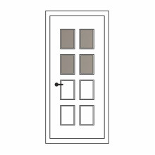 Двері міжкімнатні Кремінь КР-03: білі, скло тоноване