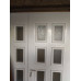 Двері міжкімнатні Кремінь КР-04+КР-04: білі, скло кора дуба