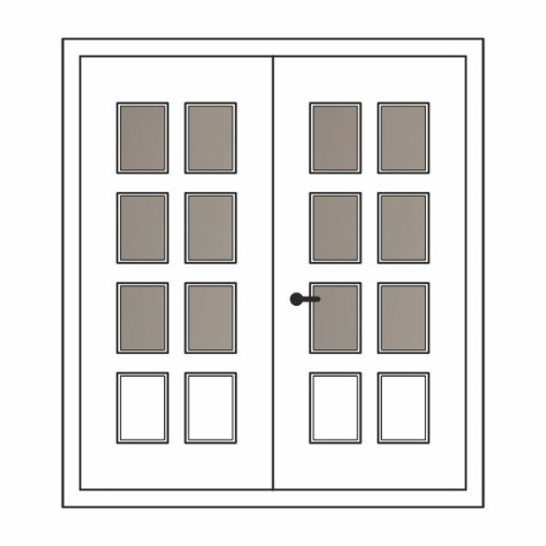 Двері міжкімнатні Кремінь КР-04+КР-04: білі, скло тоноване