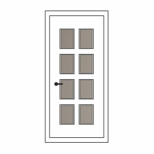 Двері міжкімнатні Кремінь КР-05: білі, скло тоноване
