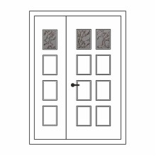 Двері міжкімнатні Кремінь КР-06+КР-02: білі, скло дельта