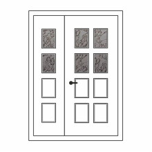 Двері міжкімнатні Кремінь КР-06+КР-03: білі, скло дельта