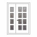 Двері міжкімнатні Кремінь КР-06+КР-05: білі, скло дельта