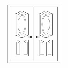 Двері міжкімнатні Лазуріт Л-01+Л-01: білі, глухі