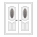 Двері міжкімнатні Лазуріт Л-02+Л-02: білі, скло дельта