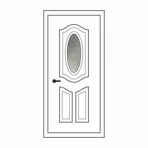 Двері міжкімнатні Лазуріт Л-02: білі, скло далі