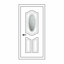 Двері міжкімнатні Лазуріт Л-02: білі, скло граніт