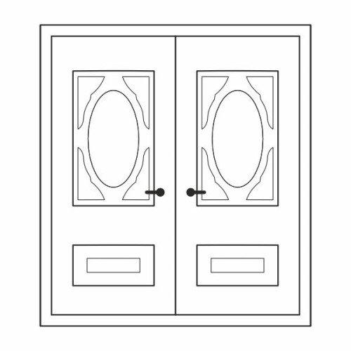 Двері міжкімнатні Малахіт М-01+М-01: білі, глухі