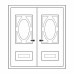 Двері міжкімнатні Малахіт М-01+М-01: білі, глухі