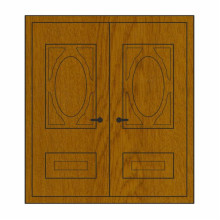 Двері міжкімнатні Малахіт М-01+М-01: золотистий дуб, глухі