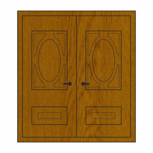 Двері міжкімнатні Малахіт М-01+М-01: золотистий дуб, глухі