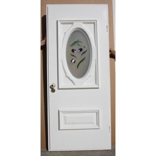 Двері міжкімнатні Малахіт М-02+М-02: білі, скло дельта