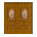 Двері міжкімнатні Малахіт М-02+М-02: золотистий дуб, скло лагуна