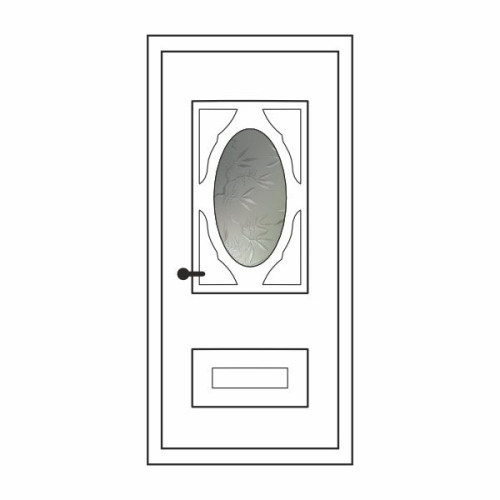 Двері міжкімнатні Малахіт М-02: білі, скло далі