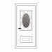 Двері міжкімнатні Малахіт М-02: білі, скло дельта