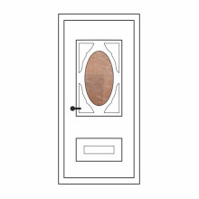 Двері міжкімнатні Малахіт М-02: білі, скло лагуна