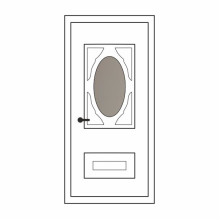 Двері міжкімнатні Малахіт М-02: білі, скло тоноване