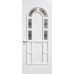 Двері міжкімнатні Опал О-01+О-01: білі, скло лагуна