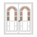 Двері міжкімнатні Опал О-01+О-01: білі, скло лагуна