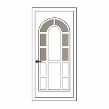Двері міжкімнатні Опал О-01: білі, скло тоноване