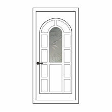Двері міжкімнатні Опал О-03: білі, скло далі