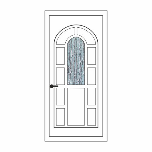 Двері міжкімнатні Кремінь КР-04: білі, скло кора дуба