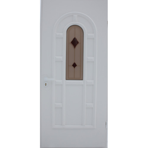 Двері міжкімнатні Опал О-03: білі, скло лагуна