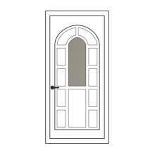 Двері міжкімнатні Опал О-03: білі, скло тоноване