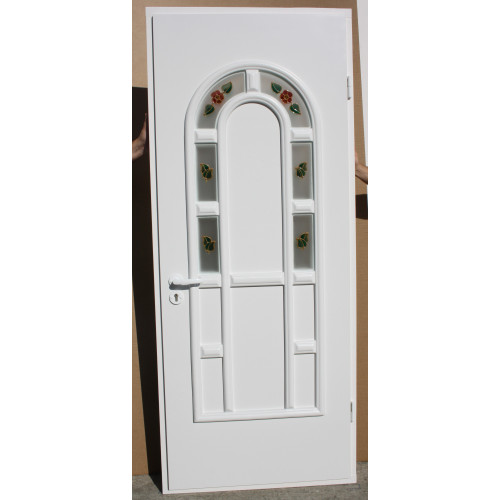 Двері міжкімнатні Опал О-06+О-01: білі, скло лагуна