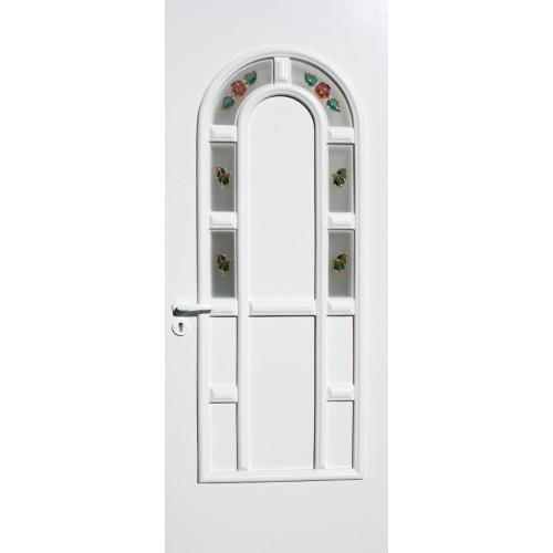 Двері міжкімнатні Опал О-06+О-03: білі, скло кора дуба