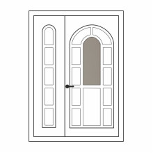 Двері міжкімнатні Опал О-06+О-03: білі, скло тоноване
