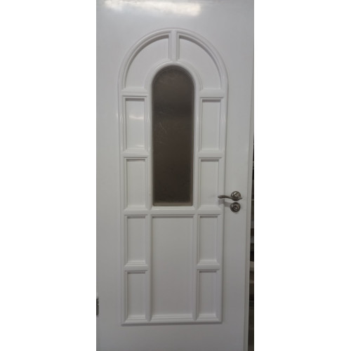 Двері міжкімнатні Опал О-06+О-05: білі, скло кора дуба