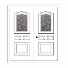 Двері міжкімнатні Рубін Р-02+Р-02: білі, скло дельта
