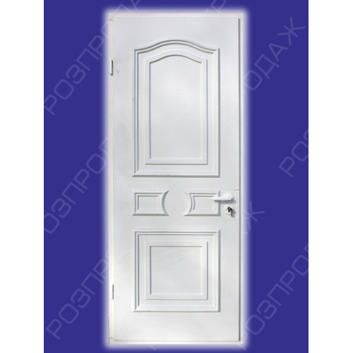 Двері міжкімнатні Рубін Р-02+Р-02: білі, скло лагуна