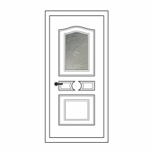 Двері міжкімнатні Рубін Р-02: білі, скло далі