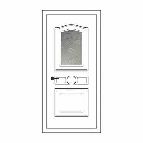 Двері міжкімнатні Рубін Р-02: білі, скло далі