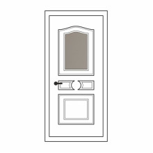 Двері міжкімнатні Рубін Р-02: білі, скло тоноване