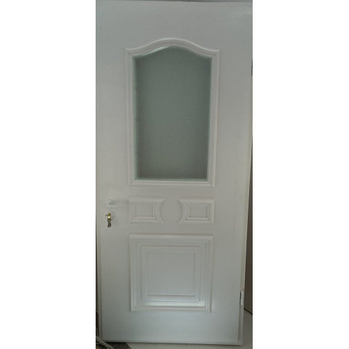 Двері міжкімнатні Рубін Р-03+Р-03: білі, скло лагуна
