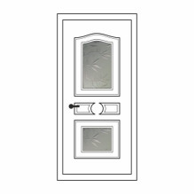 Двері міжкімнатні Рубін Р-03: білі, скло далі