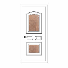 Двері міжкімнатні Рубін Р-03: білі, скло лагуна